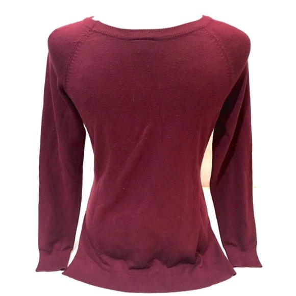💎 Rue 21 burgundy winesday sweater - Picture 3 of 8